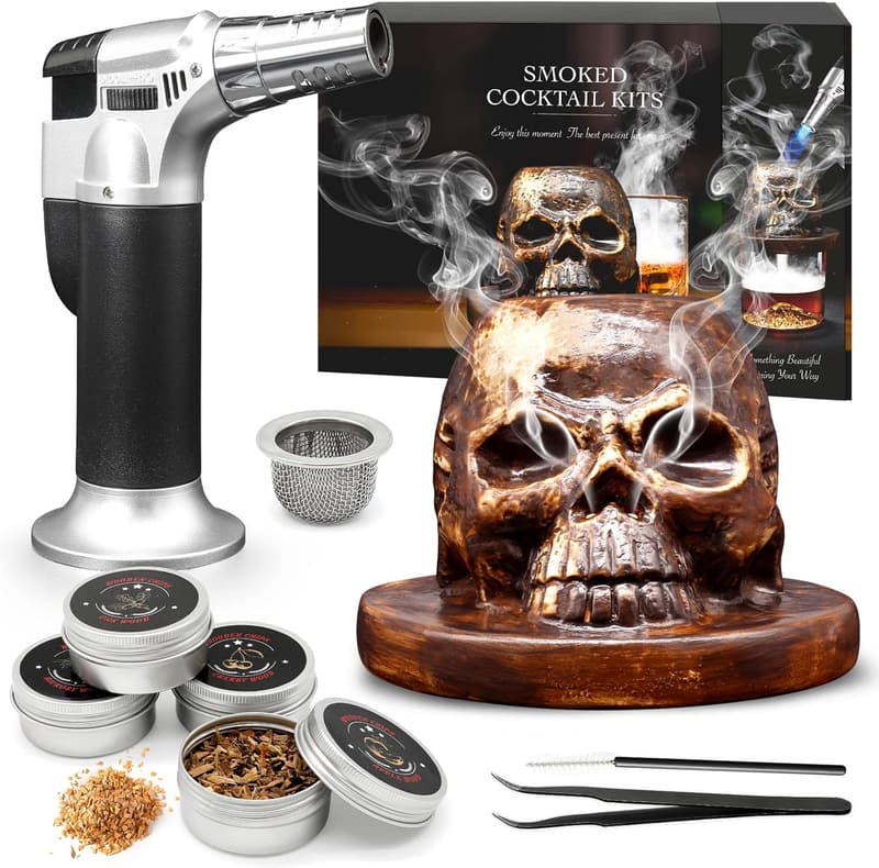 Whiskey Cocktail Smoker Kit with 4 Flavor Wood Chips