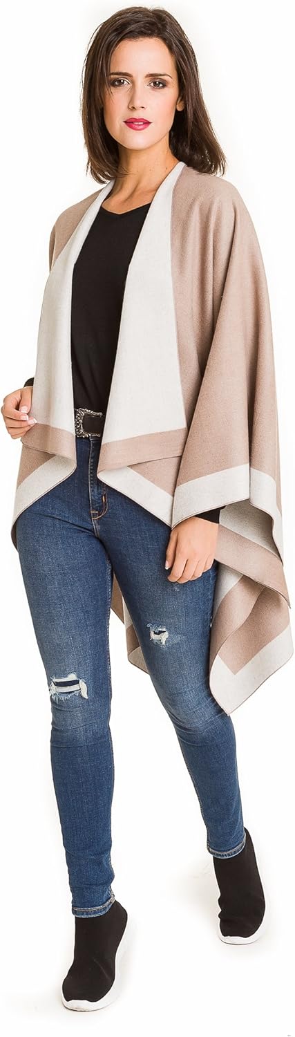 Women's Fall/Winter Shawl Wrap Poncho Cardigan Cape