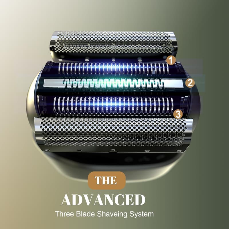 Men's Mini Electric Razor - Foil Shaver, Fast Rechargeable, Waterproof