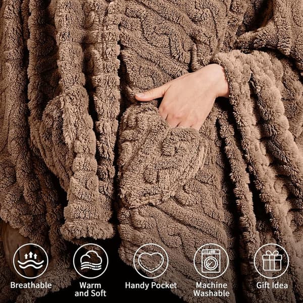 Soft Blanket Poncho - Cozy TV Throw Gift for Adults