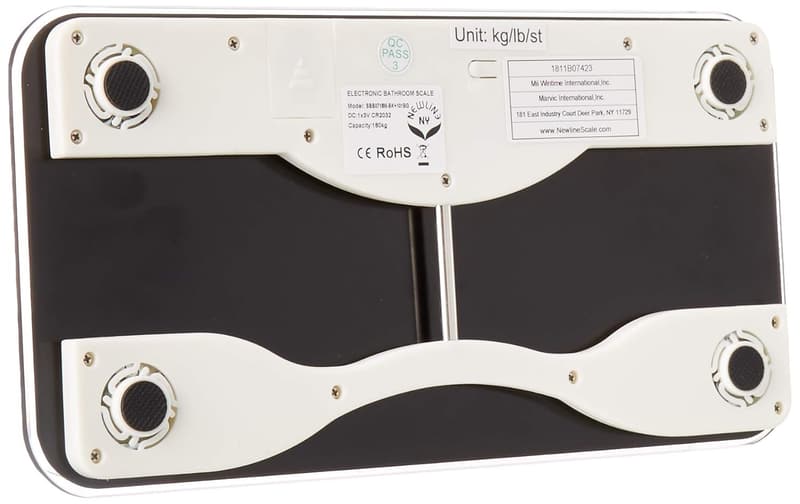 Black Mini Bathroom Scale with Travel Case