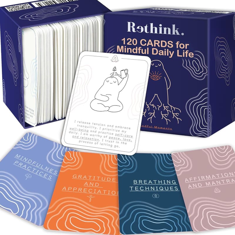 Mindfulness Meditation Cards for Adults - 120 Affirmation Cards