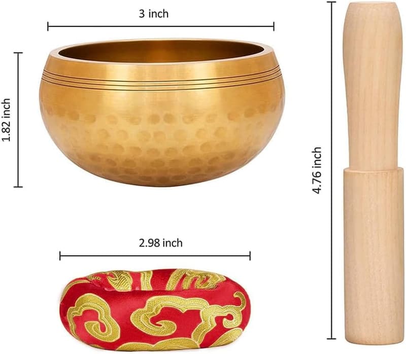 Meditation Singing Bowl Set with Cushion & Striker for Relaxation