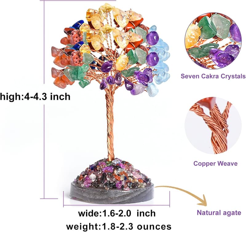 Chakra Tree of Life with Healing Crystals – Feng Shui Decor