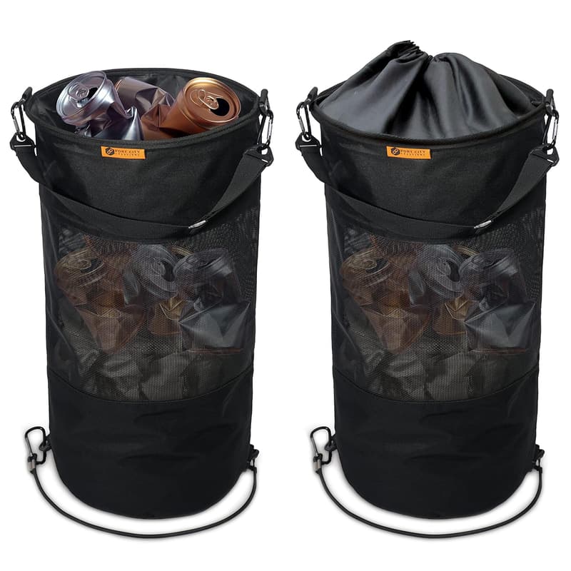 Portable Outdoor Mesh Trash Bag for Boat, Kayak, or Camper