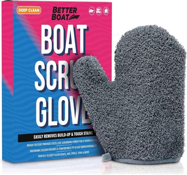 Heavy-Duty Scrub Mitt for Boats and Marine Cleaning