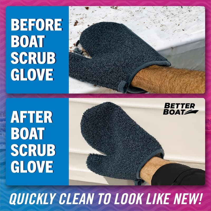 Heavy-Duty Scrub Mitt for Boats and Marine Cleaning
