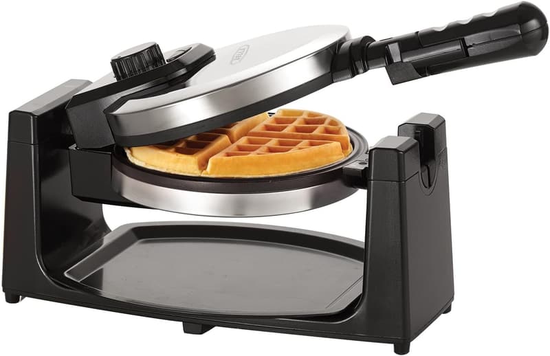 Classic Belgian Waffle Maker with Nonstick Plates and Drip Tray