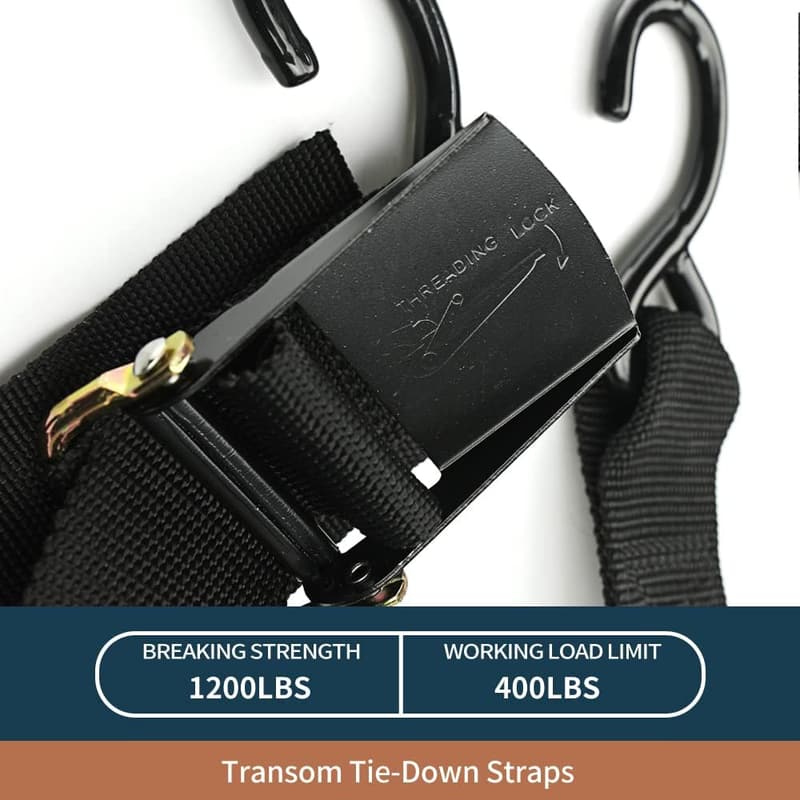 Adjustable Marine Grade Boat Tie Down Straps - 2