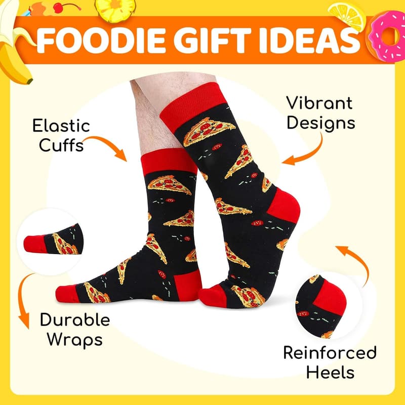 Food-Themed Unisex Socks - Fun Gift for Teens and Valentine's Day