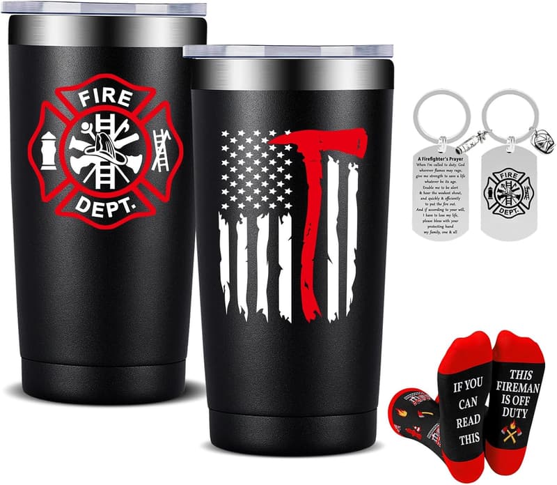 Firefighter Tumbler Cup - Gift for Men, Retired or Special Occasions