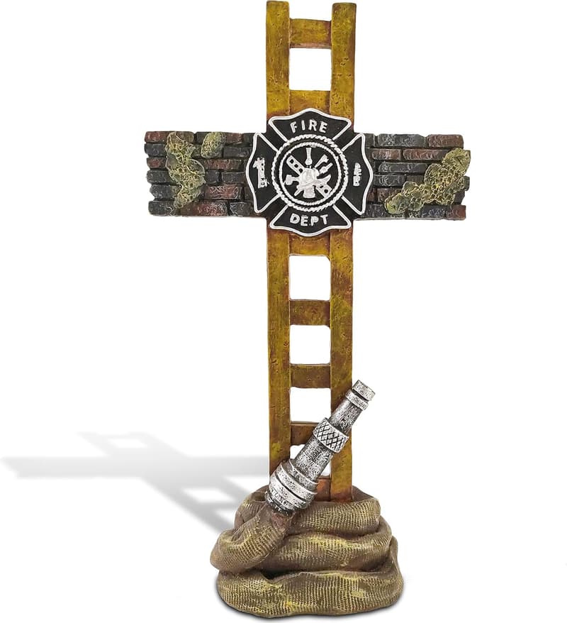 Firefighter Memorial Cross Statue - 10