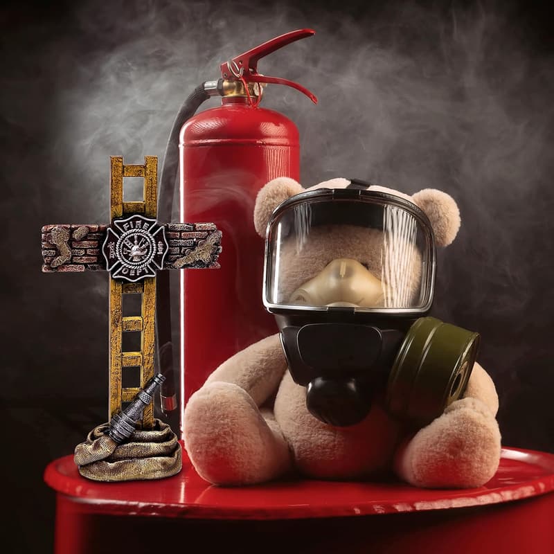 Firefighter Memorial Cross Statue - 10