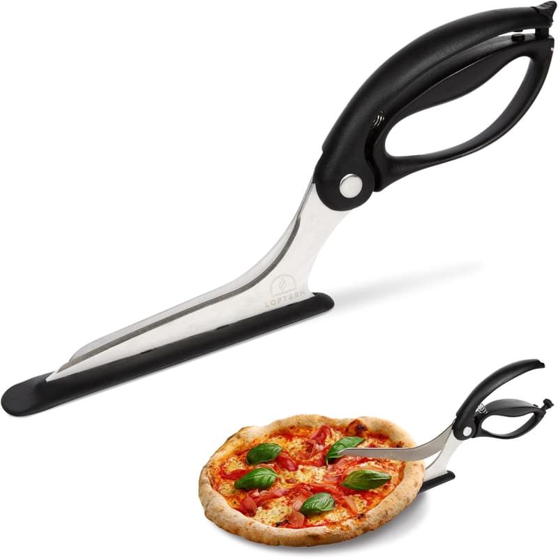 Loftern 5-in-1 Non-Stick Pizza Scissors - Food Grade Stainless Steel
