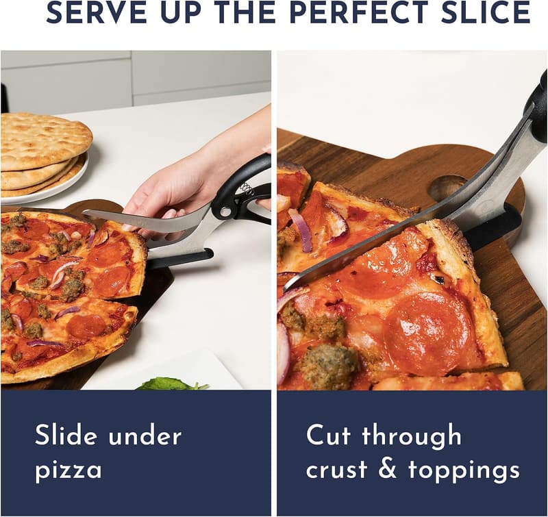 Loftern 5-in-1 Non-Stick Pizza Scissors - Food Grade Stainless Steel