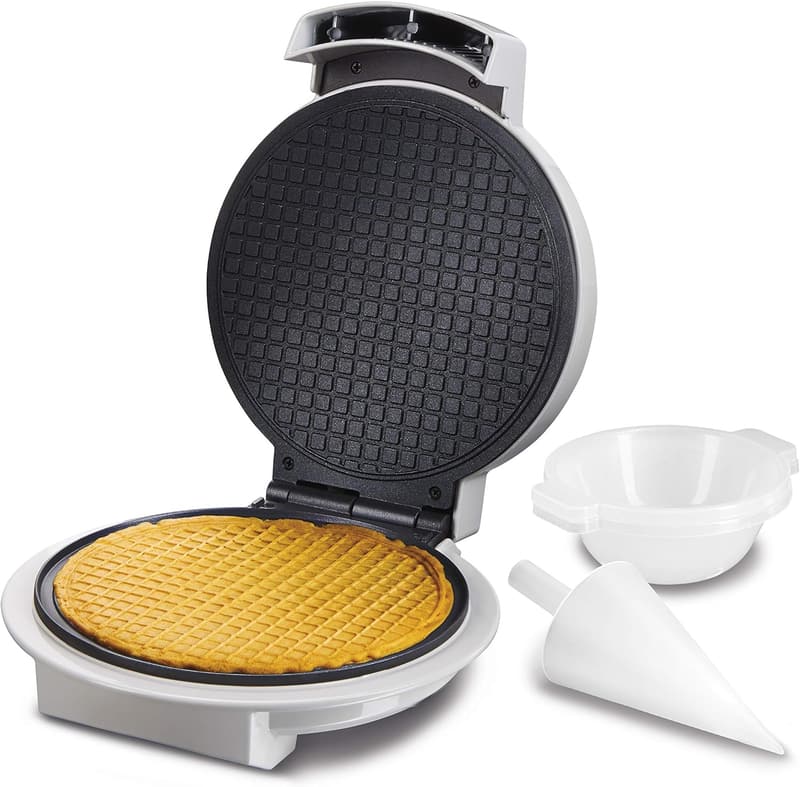 Waffle Cone Maker with Nonstick Plates and Browning Control