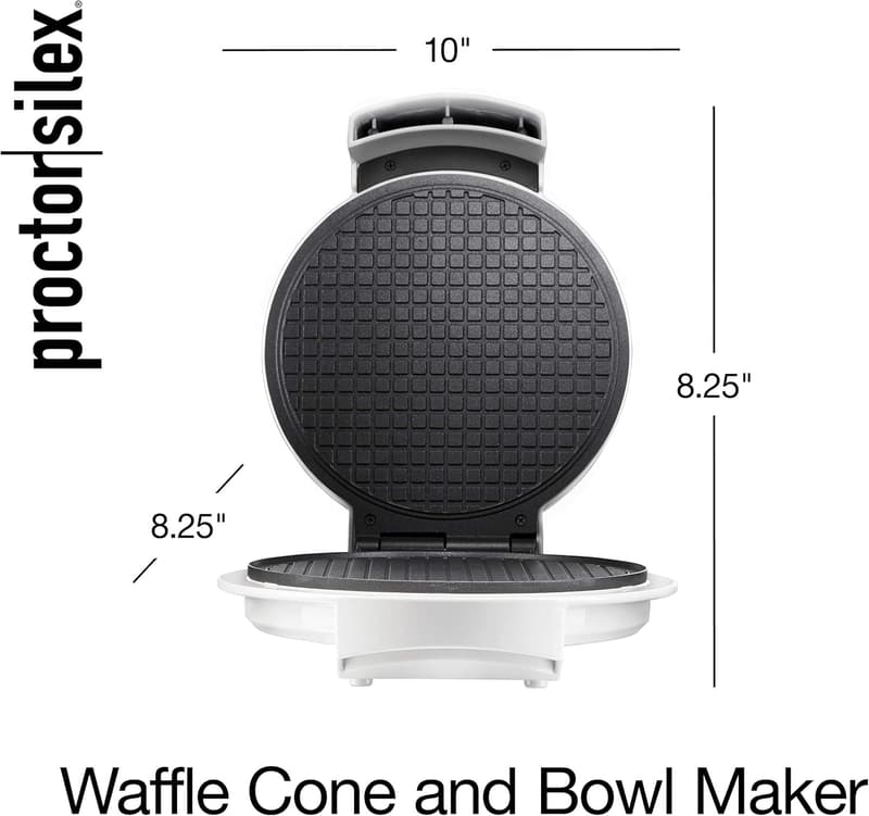 Waffle Cone Maker with Nonstick Plates and Browning Control