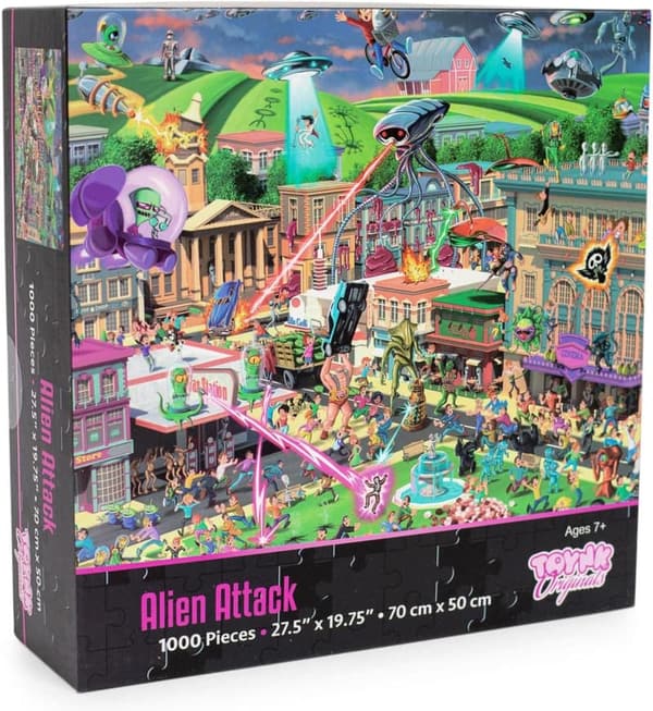 Alien Attack 1000-Piece Sci-Fi Jigsaw Puzzle for Adults