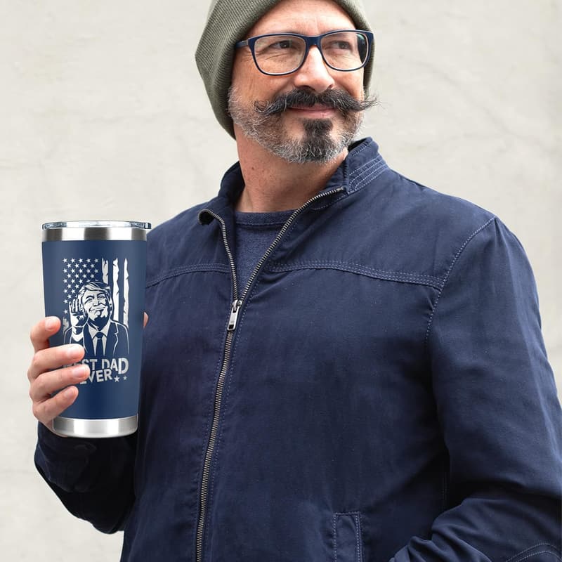 Birthday & Father's Day 20 oz Navy Tumbler for Dad