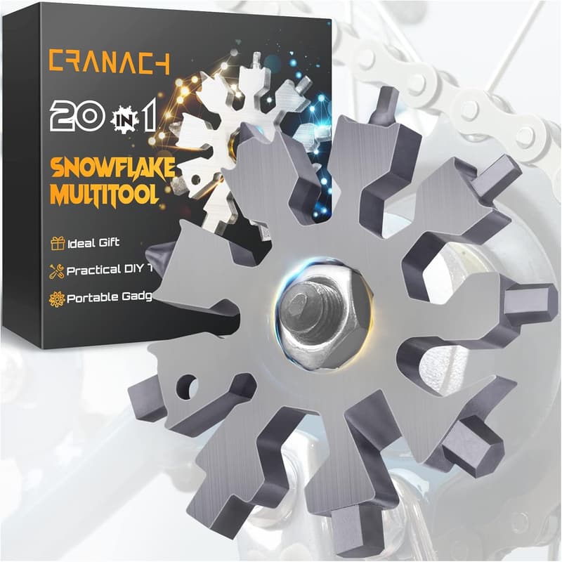 20-in-1 Snowflake Multitool for Men - Portable Gadget Gift
