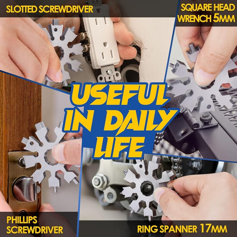 20-in-1 Snowflake Multitool for Men - Portable Gadget Gift