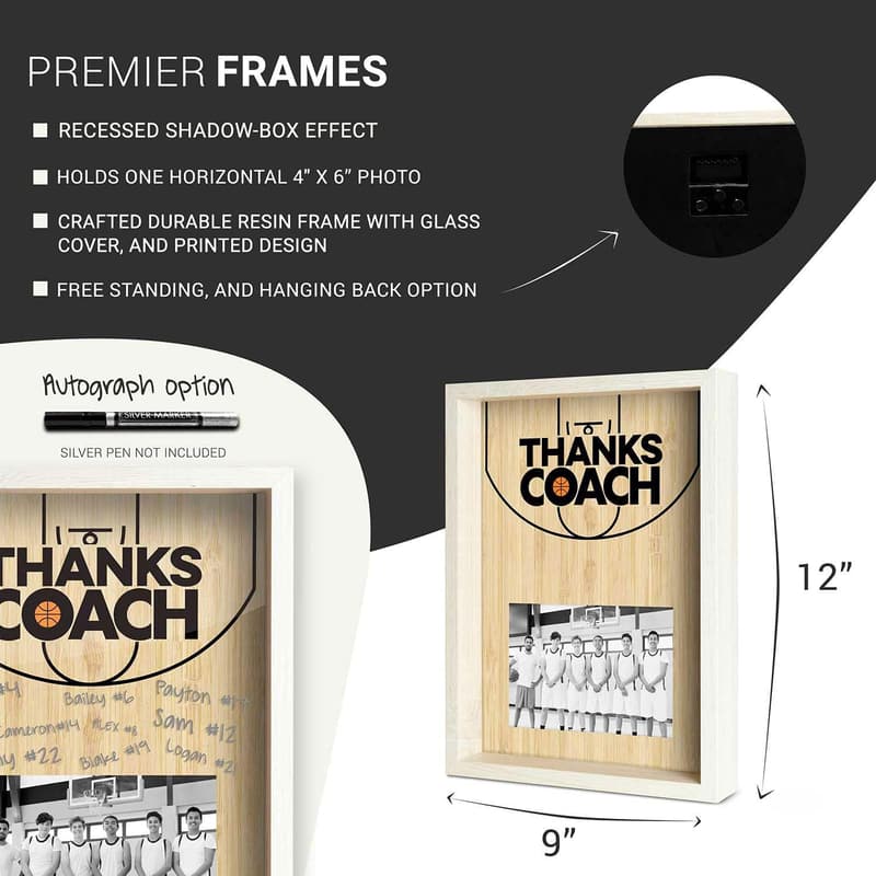 Thanks Coach Basketball Photo Frame