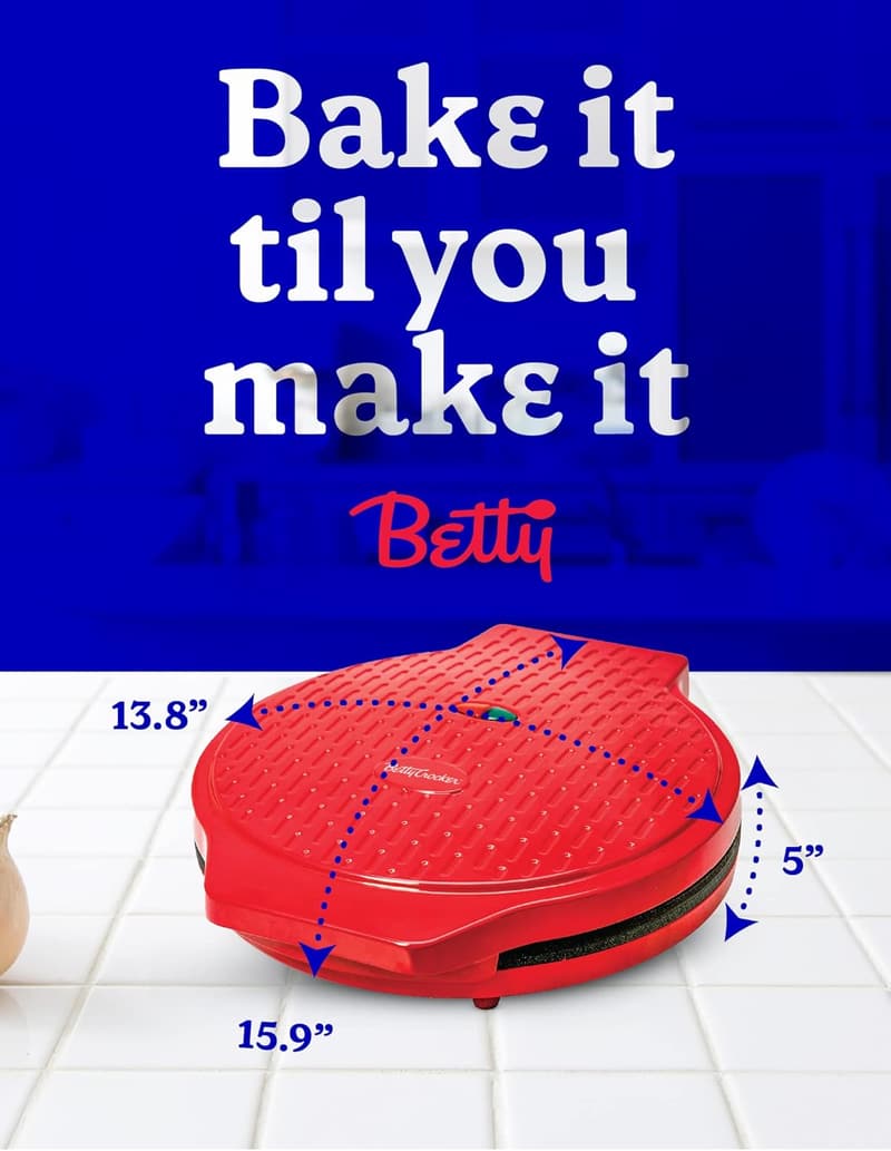 Betty Crocker 1440W Countertop Pizza Maker Machine