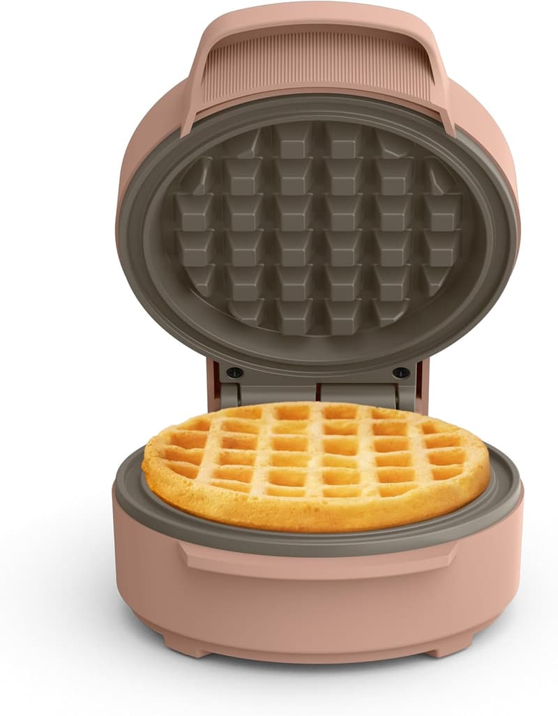 Mini Waffle Maker with Ceramic Nonstick Coating & Stackable Design