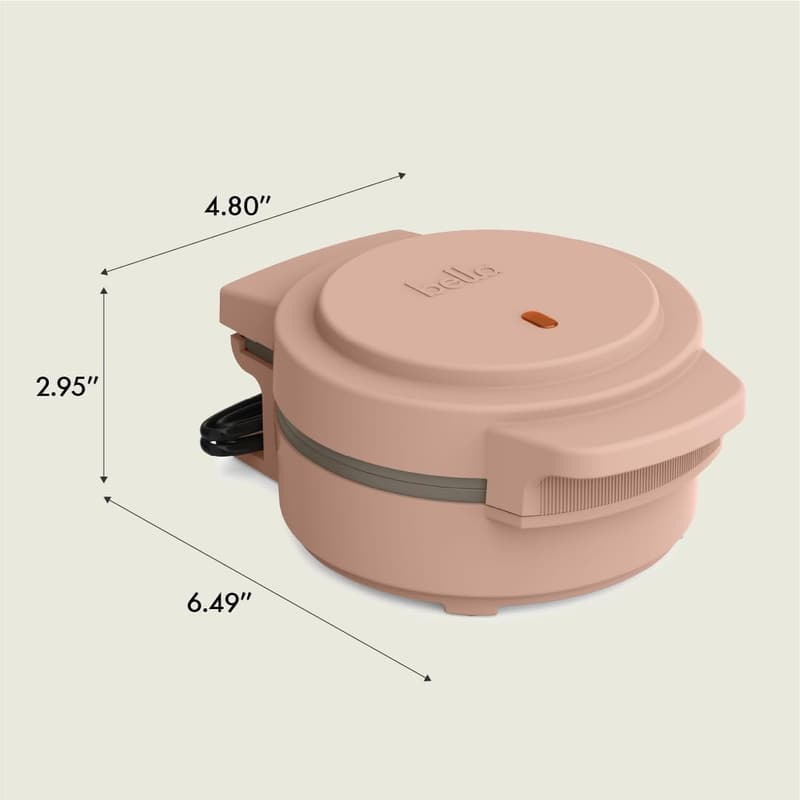 Mini Waffle Maker with Ceramic Nonstick Coating & Stackable Design
