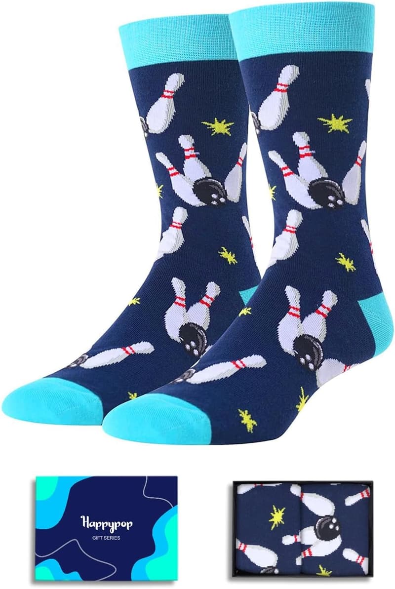 Novelty Socks for Men - Camping, Golfing, Bowling Themes
