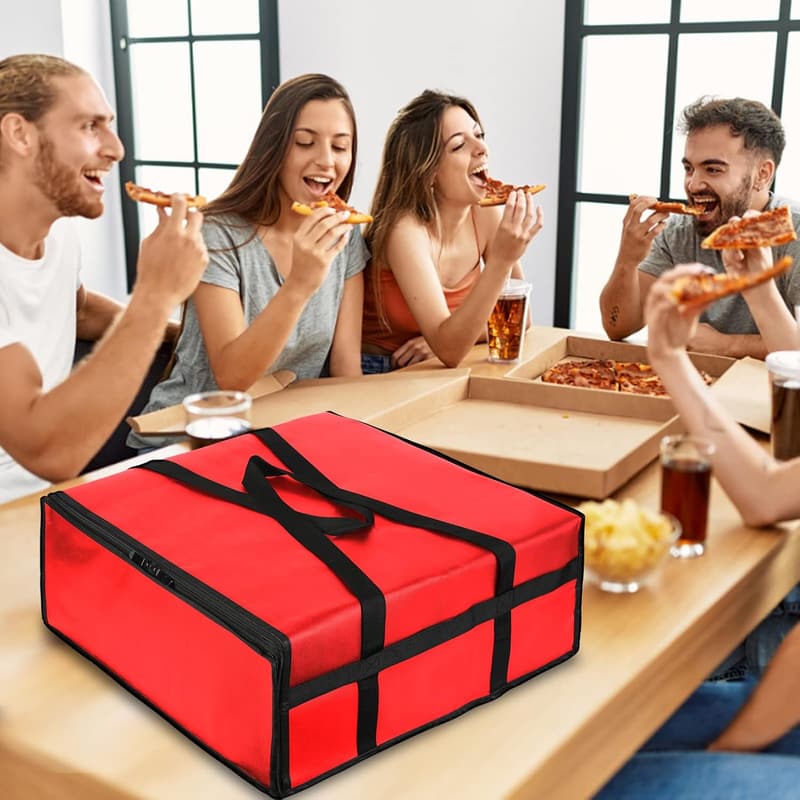 Insulated Pizza Carrier Bag - Large for Delivery (20x20)