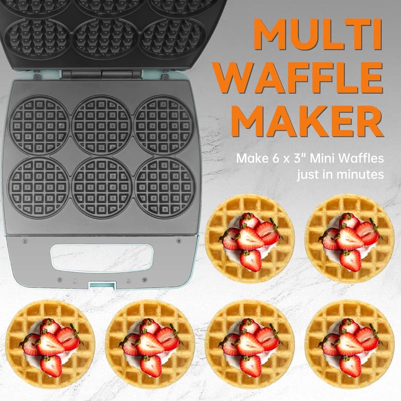 Multi Mini Waffle Maker for Breakfast & Brunch Events