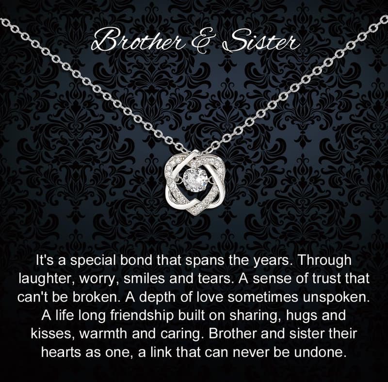 Sister Birthday Gift: Sterling Silver Interlocking Infinity Heart Necklace