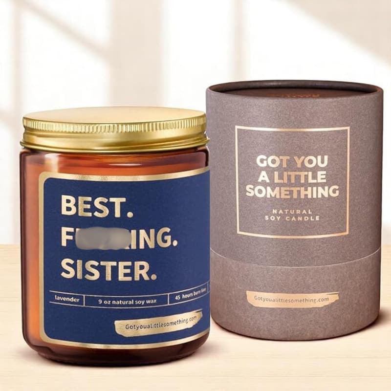 Funny Birthday Candle for Sister - Best Sister Ever, 9oz Lavender Vanilla