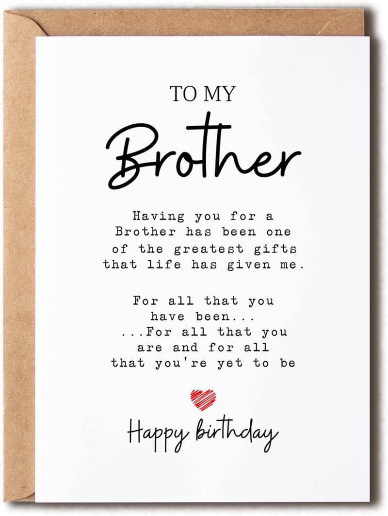 Brother Birthday Card - Celebrating the Greatest Gift in My Life