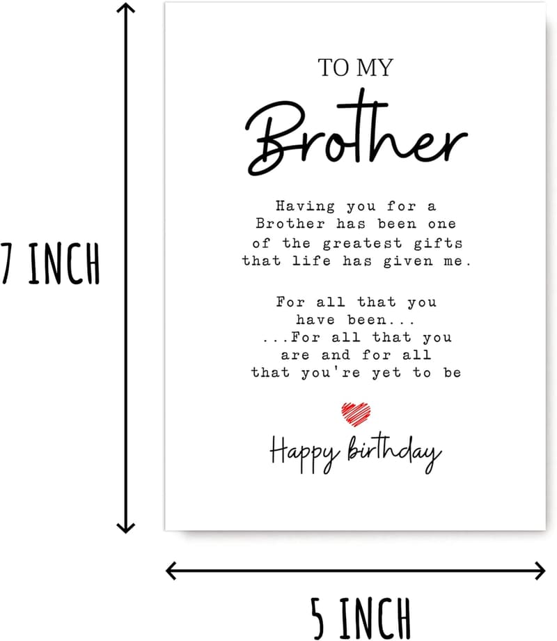 Brother Birthday Card - Celebrating the Greatest Gift in My Life