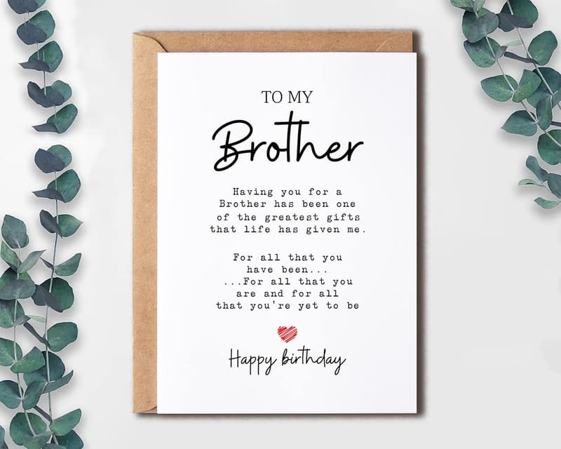 Brother Birthday Card - Celebrating the Greatest Gift in My Life