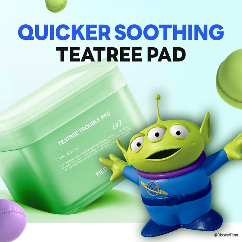 Disney Pixar Madecassoside Toner Pads with Centella Asiatica - 200 Pads