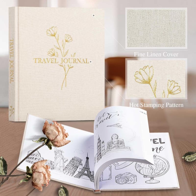 Anniversary Travel Photo Journal with Prompts - 110 Pages