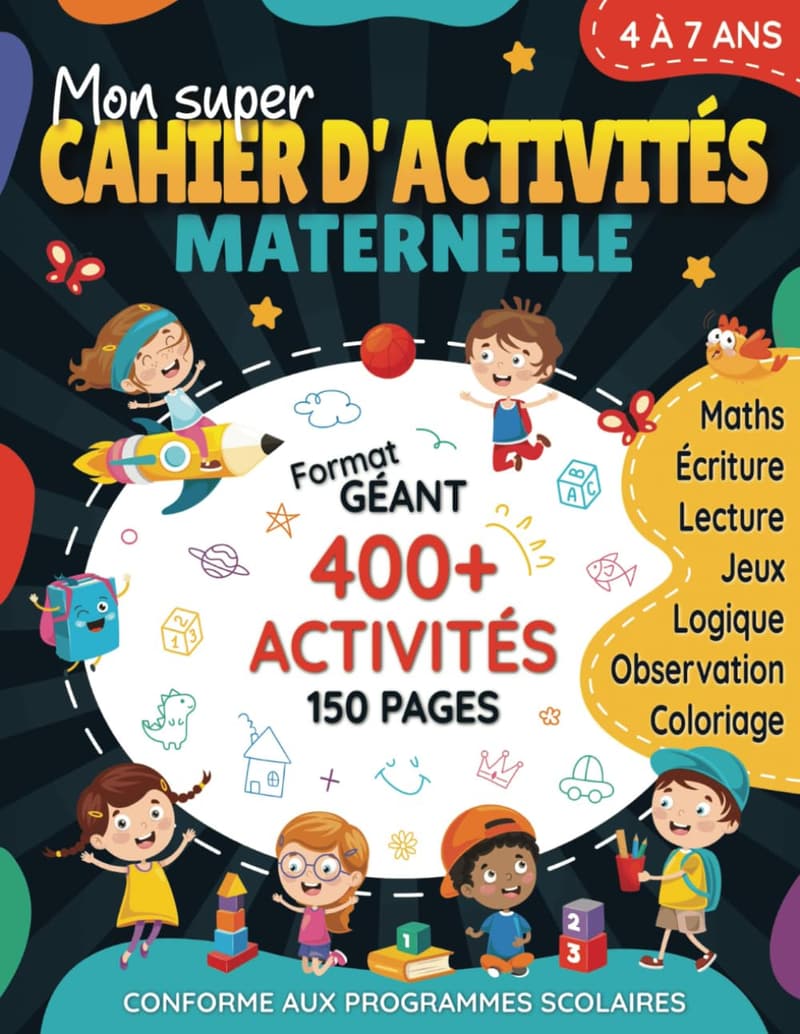 Educational Activity Book for Ages 4-7 | 400+ Fun Exercises