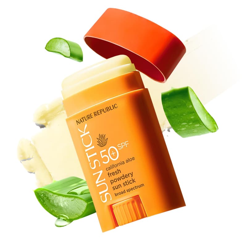 California Aloe Fresh Powdery Sun Stick SPF50+ - Travel Size Sunscreen