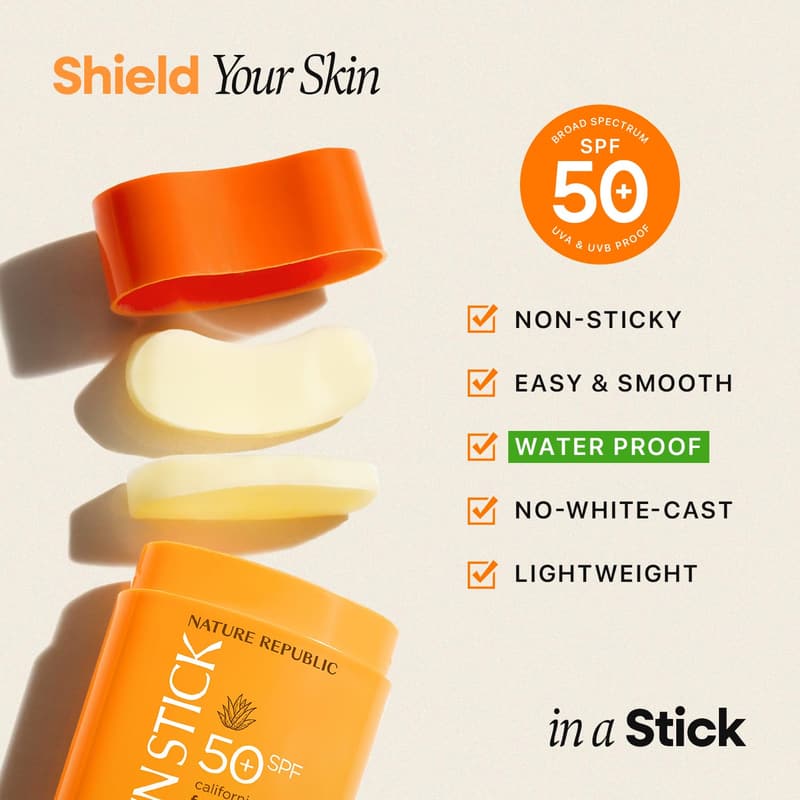 California Aloe Fresh Powdery Sun Stick SPF50+ - Travel Size Sunscreen
