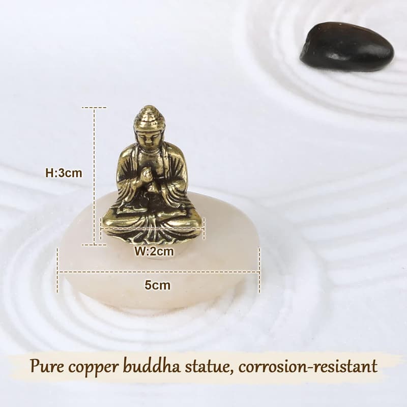 Zen Garden Kit with Buddha Statue & Lotus Incense Holder
