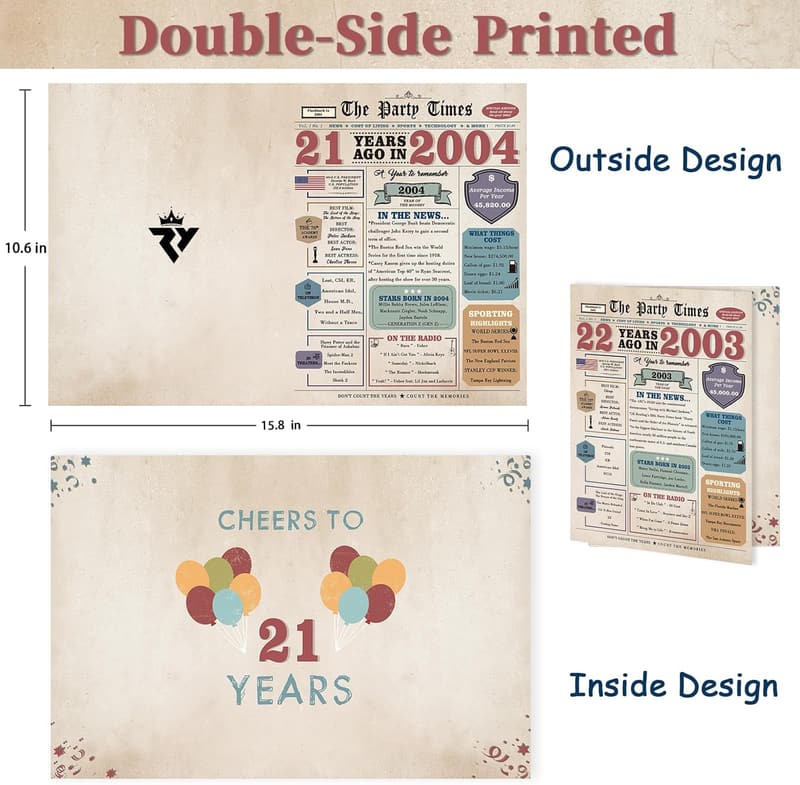 21st Birthday Card for All, Celebratory Decorations for Everyone