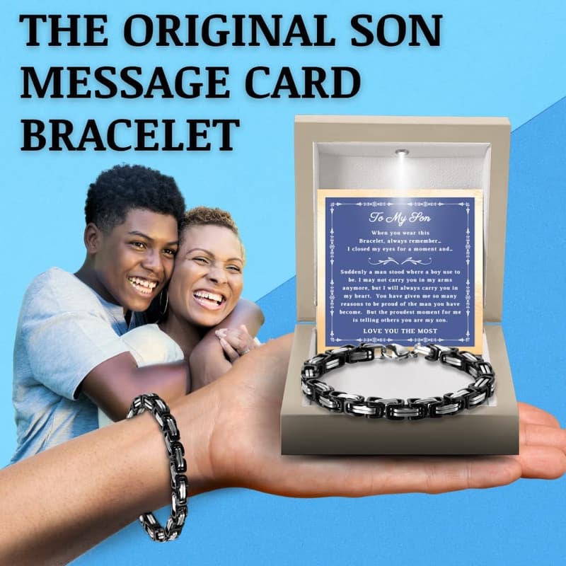 Graduation Bracelet for Son - Forever Linked Design
