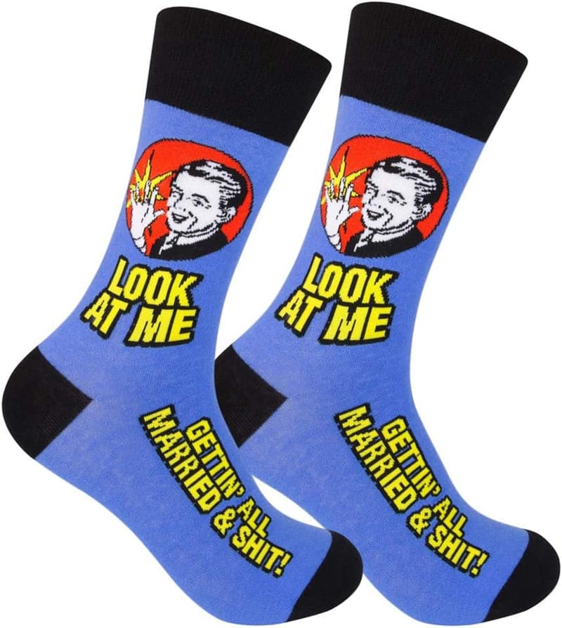 Funny Wedding Crew Socks for Couples | Novelty Gift Idea