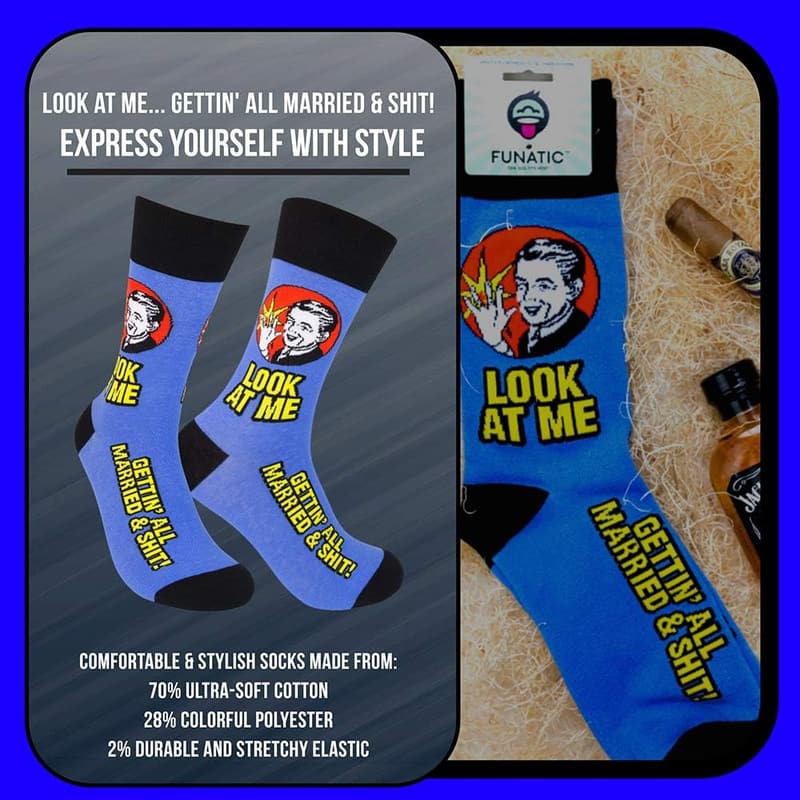 Funny Wedding Crew Socks for Couples | Novelty Gift Idea