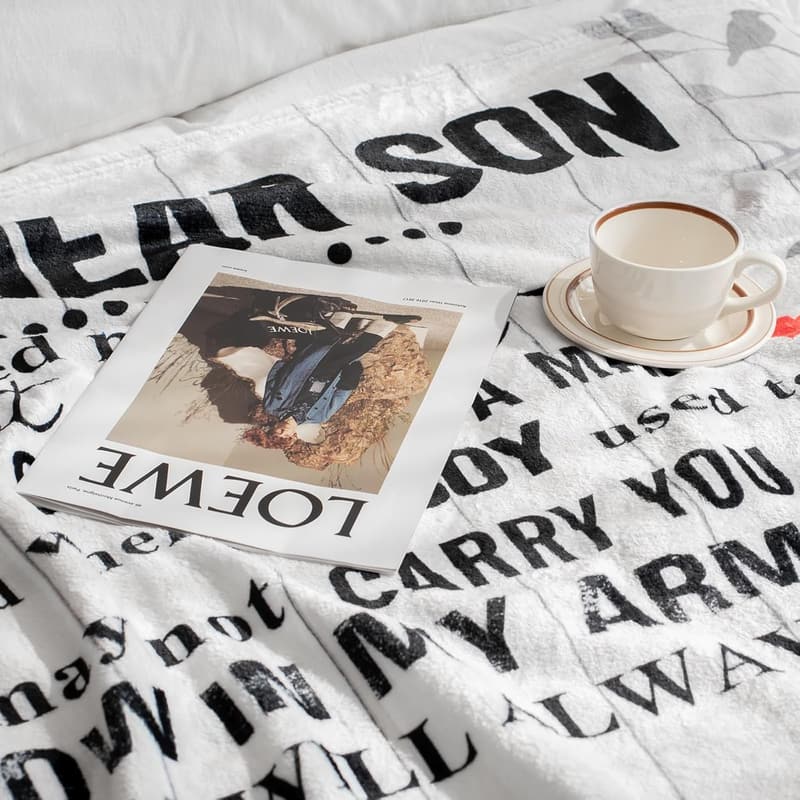 Father's Day Blanket for Son – Soft Throw with Love Letters, 60