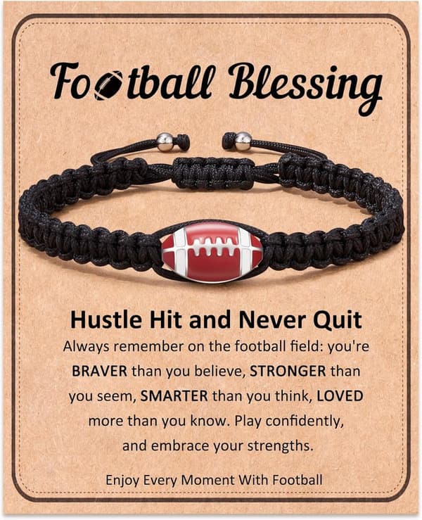 Adjustable Braided Sports Bracelets for Teens with Gift Card