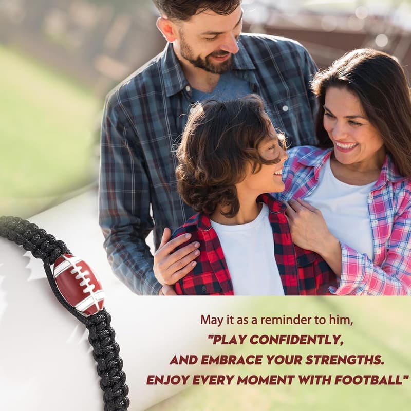 Adjustable Braided Sports Bracelets for Teens with Gift Card